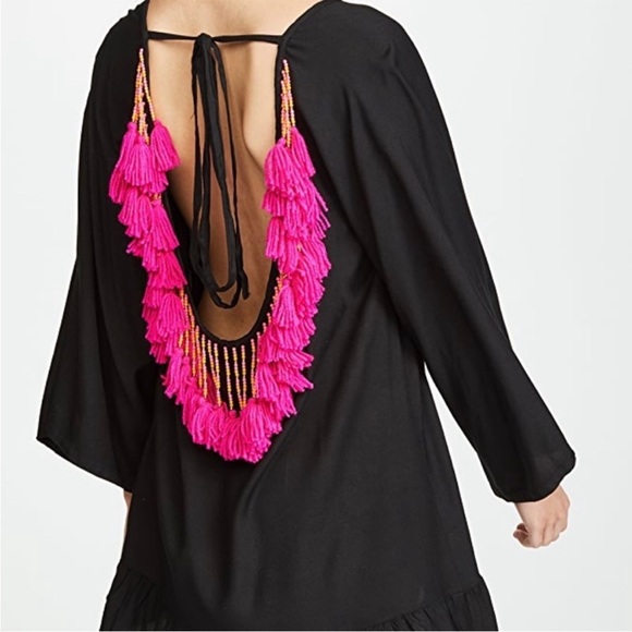 Sundress Indiana hot pink and black cover up - Picture 1 of 5